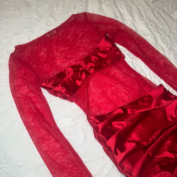 Oh Polly Red Lace Dress US 2 - Picture 7 of 7